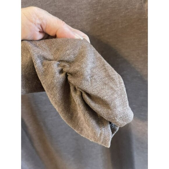 NWOT Naif Women Brown Floral Blouse Top Mixed material PM Spring Summer Classy - Picture 4 of 5